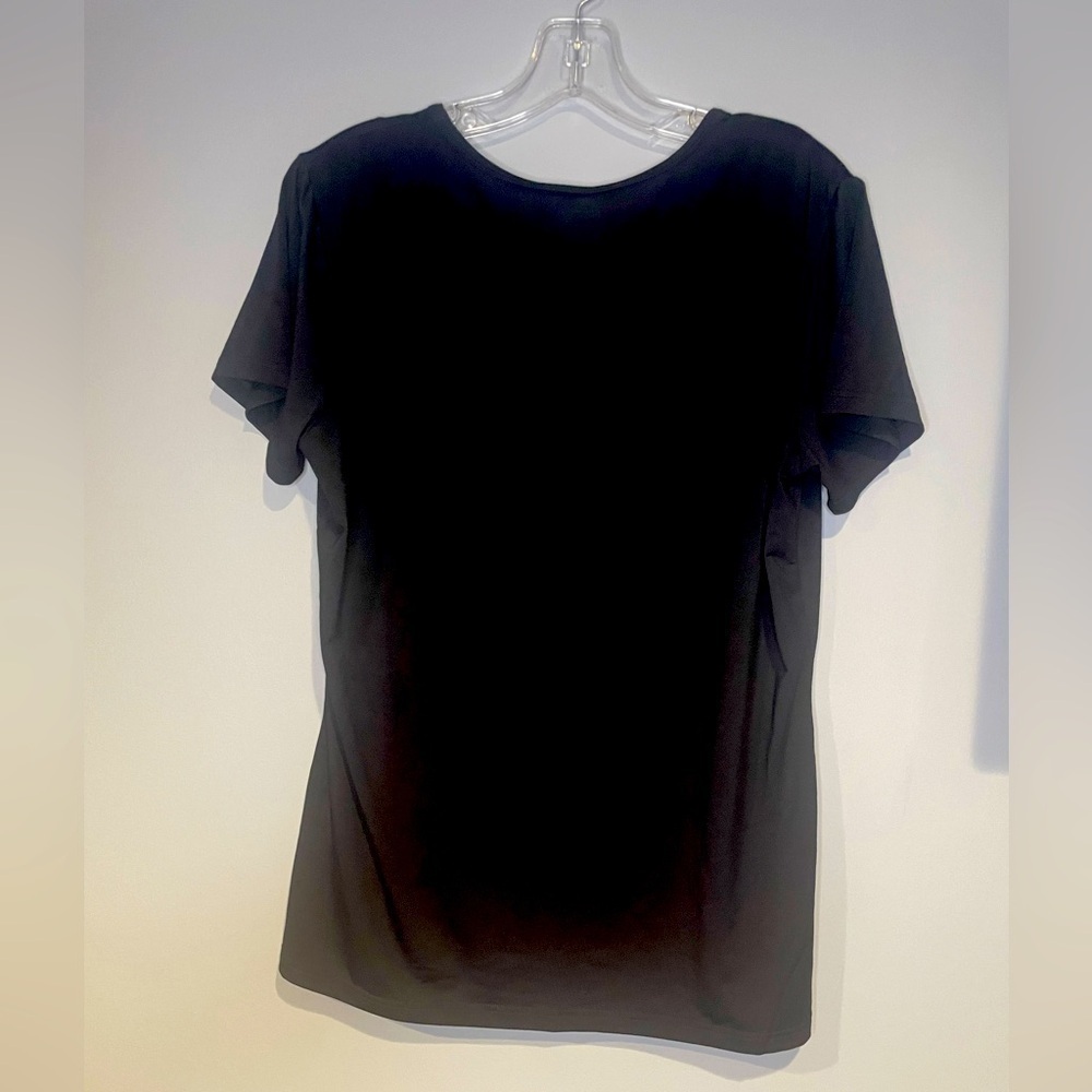 32 Degrees Cool T-Shirt Womens XL Black Scoop Neck Short Sleeve Soft - Picture 2 of 8